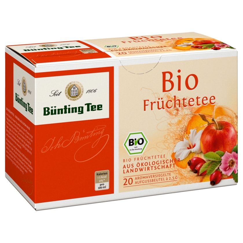 Bünting Tee Bio-Früchte 50g, 20 Beutel